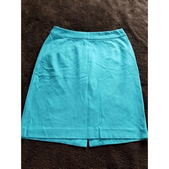 GRACE ELEMENTS Knit Pencil Skirt Turquoise Blue Women’s SZ 31" Waist - Picture 1 of 8